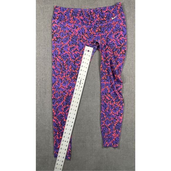 Nike Dri-FIT Leggings Women XL Purple Pink Athletic Training Colorful Athleisure - Picture 5 of 11